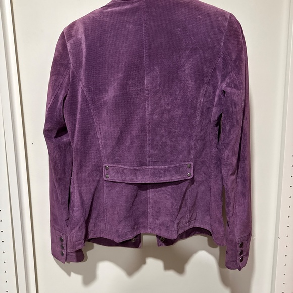 Genuine leather purple Danier jacket - Picture 3 of 4